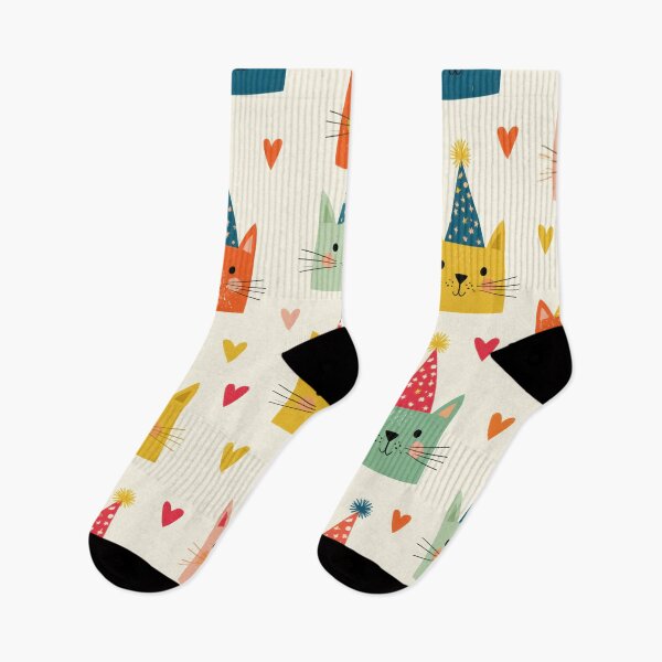 Item preview, Valentine Cats with Hearts and Party Hats designed and sold by MrsEcrafts.