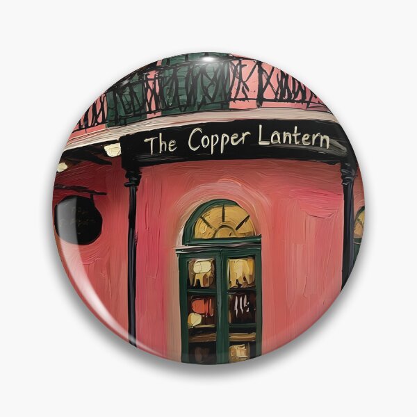 Item preview, Discover New Orleans Cafe Charm with Pink Walls, Green Doors, Glowing Lights, and Autumn Leaves designed and sold by OlfactoART Studio.