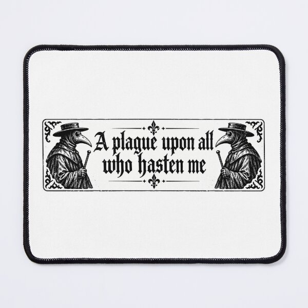 Item preview, A Plague Upon All Who Hasten Me Medieval Plague Doctor Bumper designed and sold by SULALA-cats.