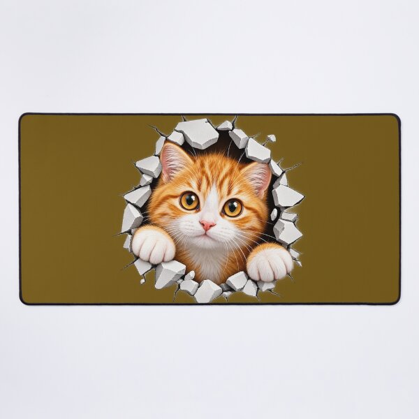 Item preview, Orange and White Cat Breaking Through the Wall designed and sold by DreamPrint Collective.