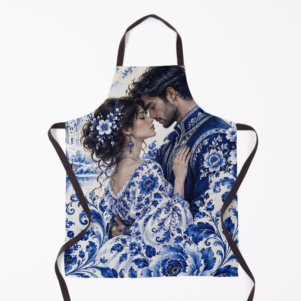 Item preview, Blue Porcelain Romance designed and sold by AI-Only Creations.