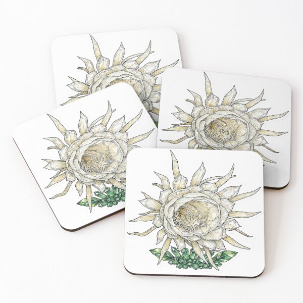 Item preview, Queen of the Night Crystal Sticker - Moon White Epiphyllum Real Color designed and sold by Crystal Critters .