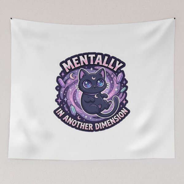 Item preview, Mentally In Another Dimension Galaxy Cat designed and sold by PrintforDesign.