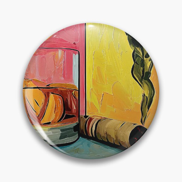 Item preview, Whiskey on the Rocks and a Lit Cigar on a Colorful Table with Vibrant Brushstrokes designed and sold by OlfactoART Studio.