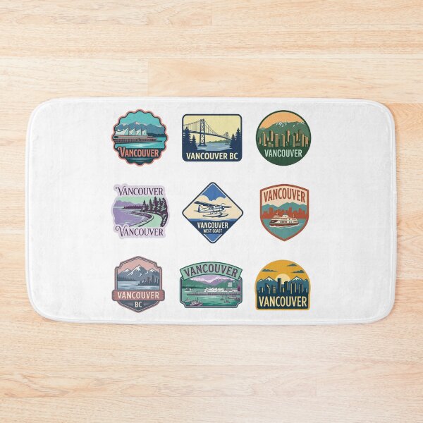 Item preview, Vancouver Retro Travel Badge and Sticker Sheet designed and sold by mood-draftsman.