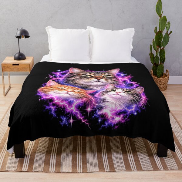 Item preview, Three Cats Surrounded by Lightning designed and sold by elderberry.
