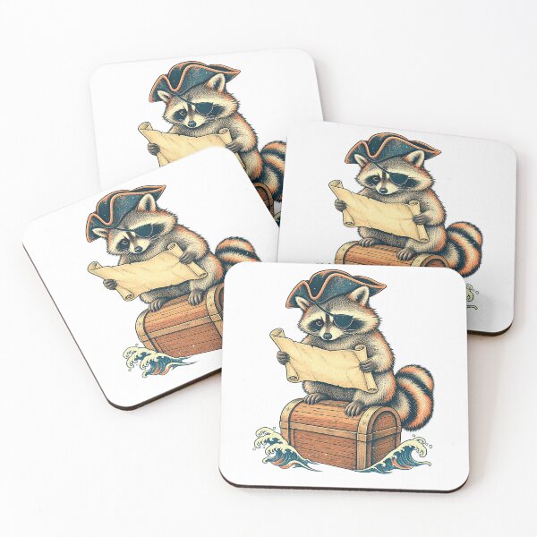 Item preview, Treasure Hunting Pirate Raccoon designed and sold by elderberry.