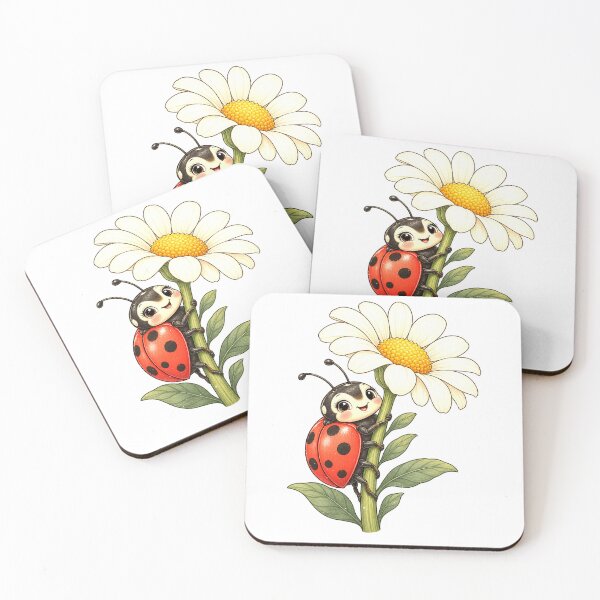 Item preview, Friendly Ladybug on a Daisy in Bloom designed and sold by elderberry.