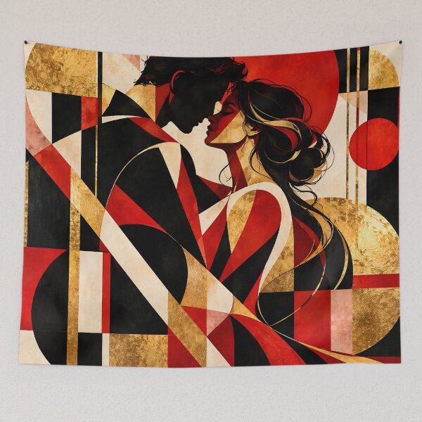 Item preview, Geometric Love designed and sold by AI-Only Creations.