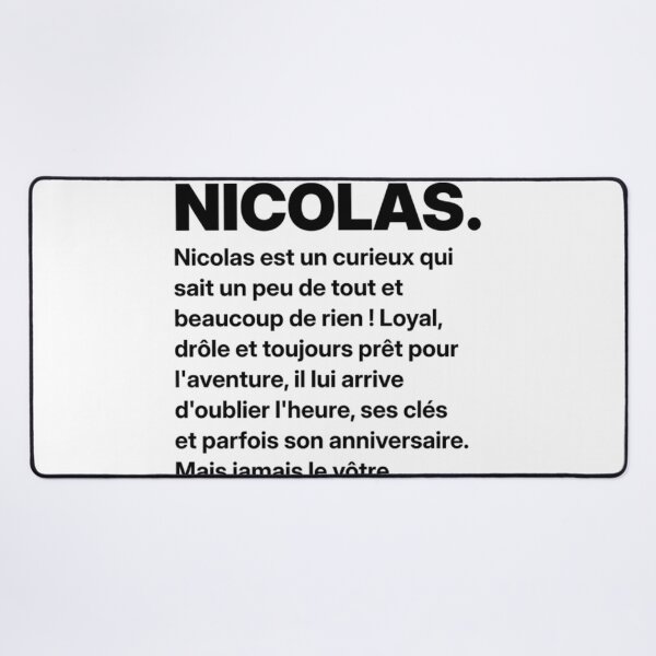Item preview, T-shirt with the name Nicolas (humorous) designed and sold by Jayteezy.