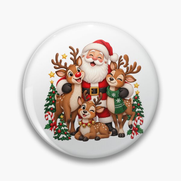 Item preview, Santa and His Reindeer Crew Christmas designed and sold by Eman_Studio.