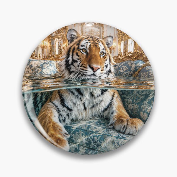 Artikelvorschau, Tiger im überfluteten Palast entworfen und verkauft von Elisabeth Lucas.