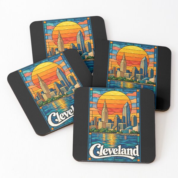 Item preview, Cleveland Ohio United States Travel Stained Glass Art designed and sold by TomFrontierArt.