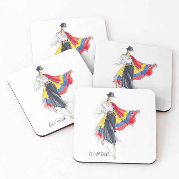 Item preview, Ecuadorian Woman in Traditional Dress Illustration designed and sold by EdwinkOne.