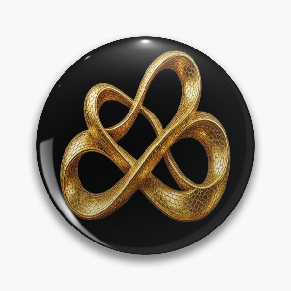 Item preview, Luxury Golden Infinity Serpent - Traditional Baroque Celestial Knot Art designed and sold by Breezes-of-Ida.