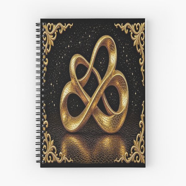 Item preview, Luxury Golden Infinity Serpent - Traditional Baroque Celestial Knot Art designed and sold by Breezes-of-Ida.