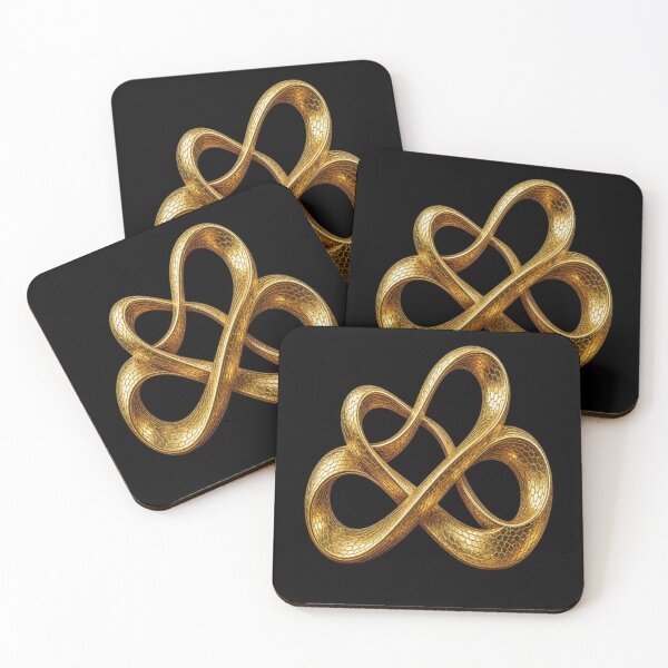 Item preview, Luxury Golden Infinity Serpent - Traditional Baroque Celestial Knot Art designed and sold by Breezes-of-Ida.