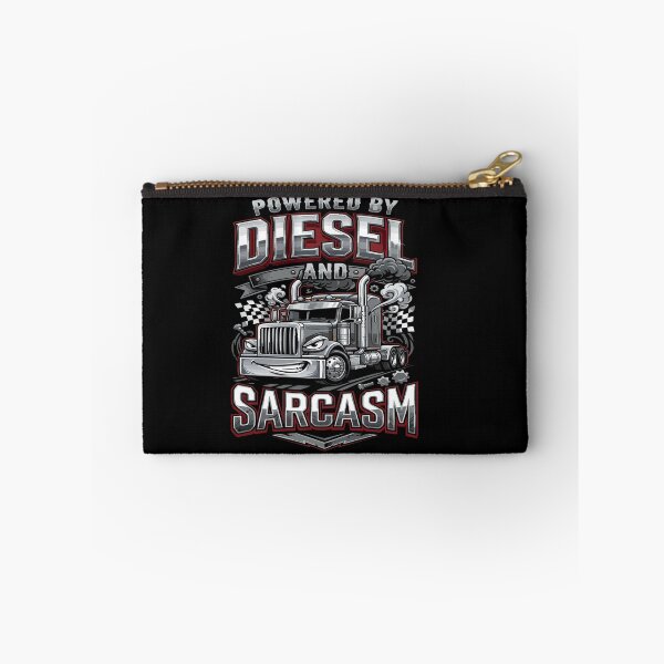 Item preview, Powered By Diesel And Sarcasm Truck Driver Big Rig designed and sold by AmeliaShirts.