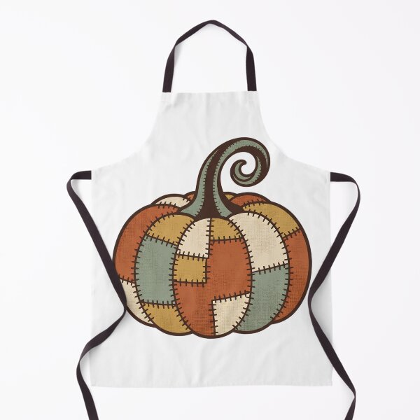 Item preview, Retro Patchwork Pumpkin with Bold Stitches and Curly Stem Fall Quilt Style Art designed and sold by abdelski.