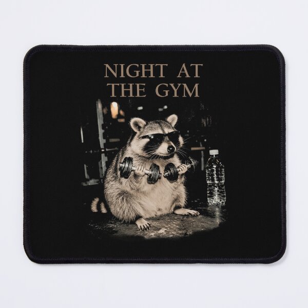 Item preview, Night at the Gym – Raccoon Workout designed and sold by Channel1Design.