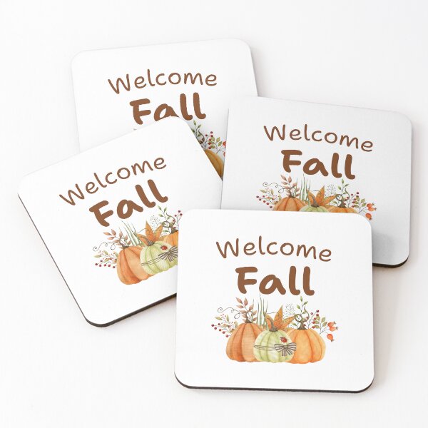 Item preview, Welcome Fall Watercolor Pumpkins, Berries, Leaves  designed and sold by silviaol.