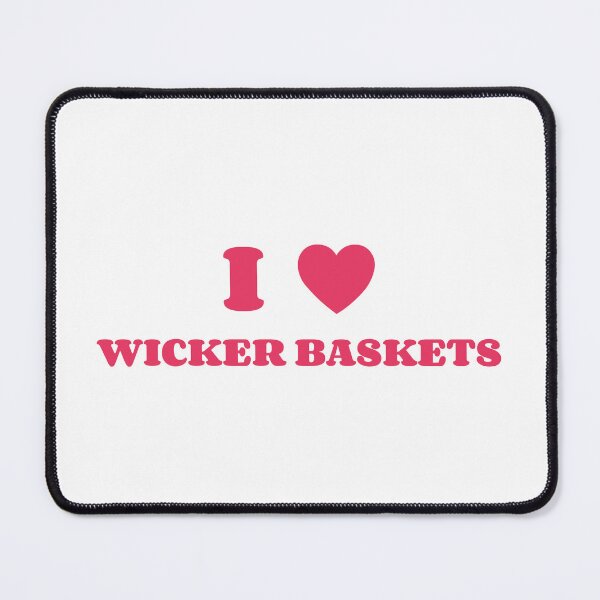 Item preview, I Love Wicker Baskets Pink designed and sold by SlimyFish.