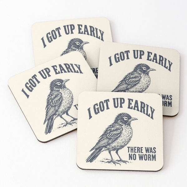 Item preview, I Got Up Early There Was No Worm American Robin  designed and sold by Y-Vibes.