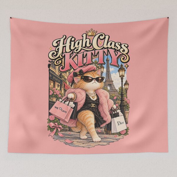 Item preview, High Class Kitty - Paris Fashion Cat, Chic & Funny designed and sold by WeLoveCatss.