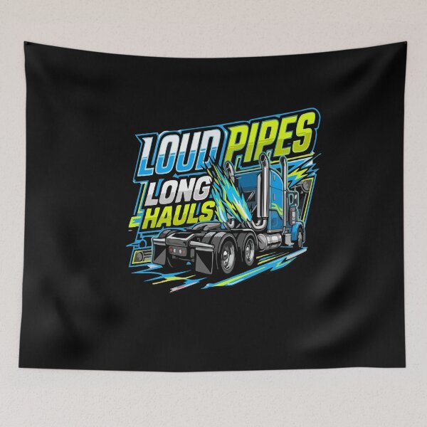 Item preview, Loud Pipes Long Hauls Truck Driver Big Rig designed and sold by AmeliaShirts.