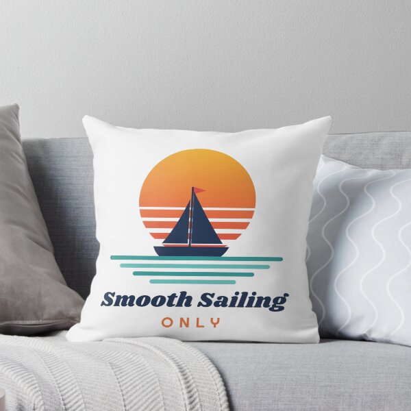Item preview, Smooth Sailing Only Retro Sunset Sailboat designed and sold by RudderlessArt.
