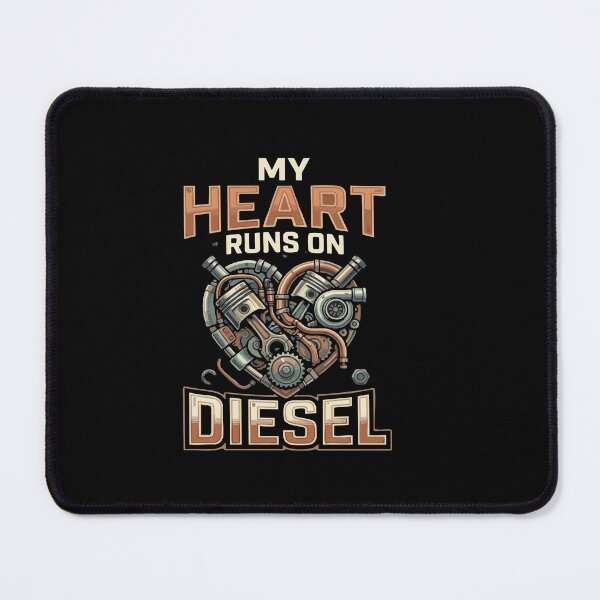 Item preview, My Heart Runs On Diesel Engine Mechanic Design designed and sold by AmeliaShirts.