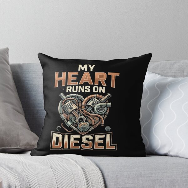Item preview, My Heart Runs On Diesel Engine Mechanic Design designed and sold by AmeliaShirts.