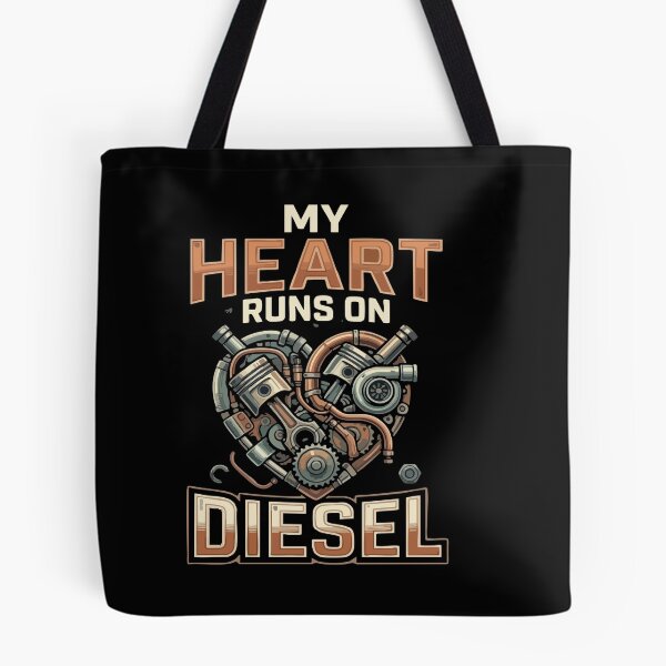 Item preview, My Heart Runs On Diesel Engine Mechanic Design designed and sold by AmeliaShirts.