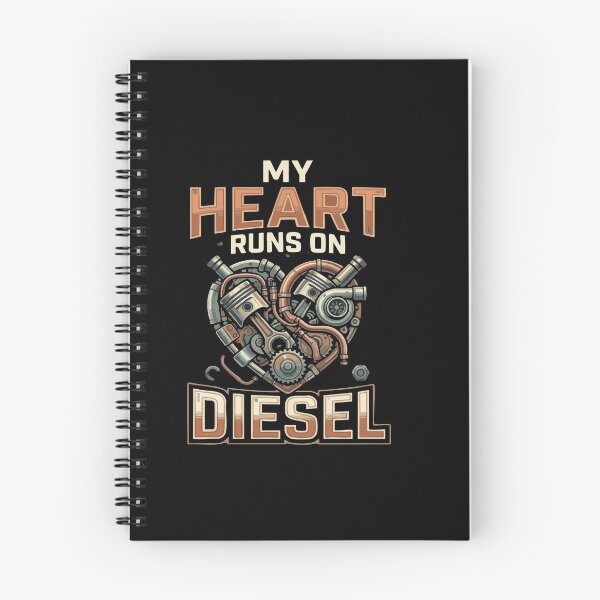 Item preview, My Heart Runs On Diesel Engine Mechanic Design designed and sold by AmeliaShirts.