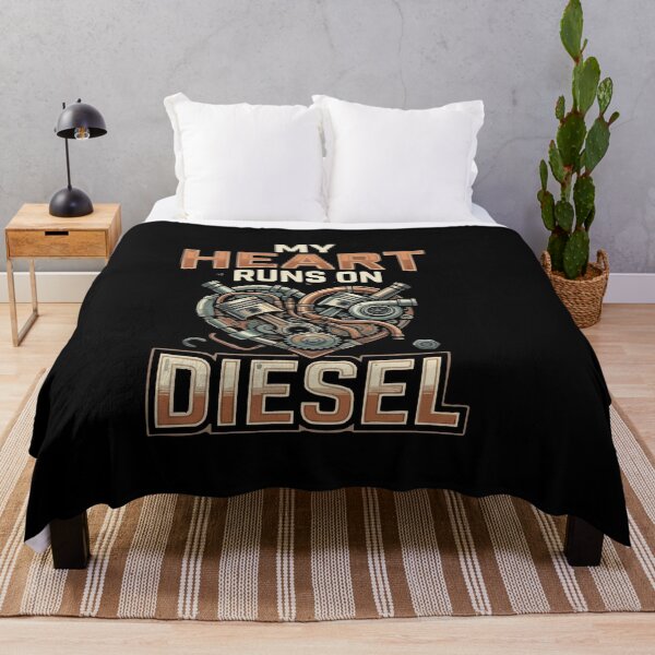 Item preview, My Heart Runs On Diesel Engine Mechanic Design designed and sold by AmeliaShirts.