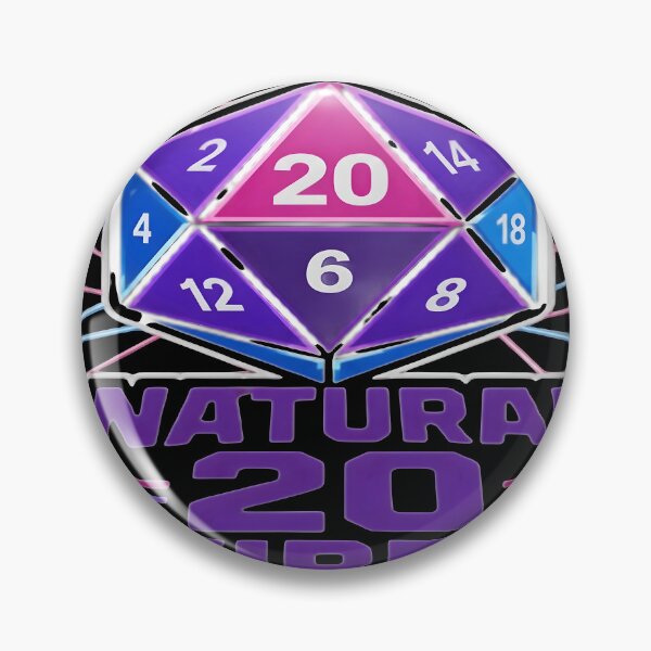 Item preview, Natural 20 Vibes Funny Dnd D20 Dice Retro Laser designed and sold by PozivoPlus.