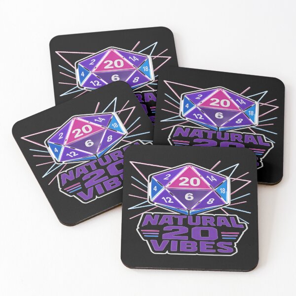 Item preview, Natural 20 Vibes Funny Dnd D20 Dice Retro Laser designed and sold by PozivoPlus.