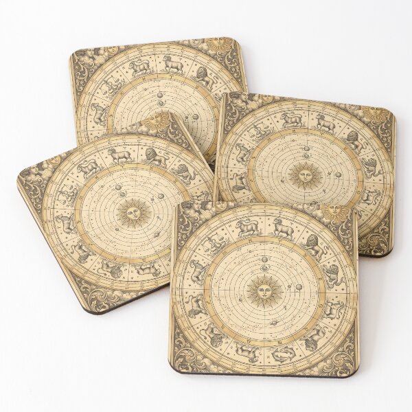 Item preview, Vintage Zodiac Wheel Astrological Chart designed and sold by JC Art Creations.