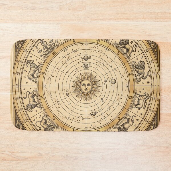 Item preview, Vintage Zodiac Wheel Astrological Chart designed and sold by JC Art Creations.