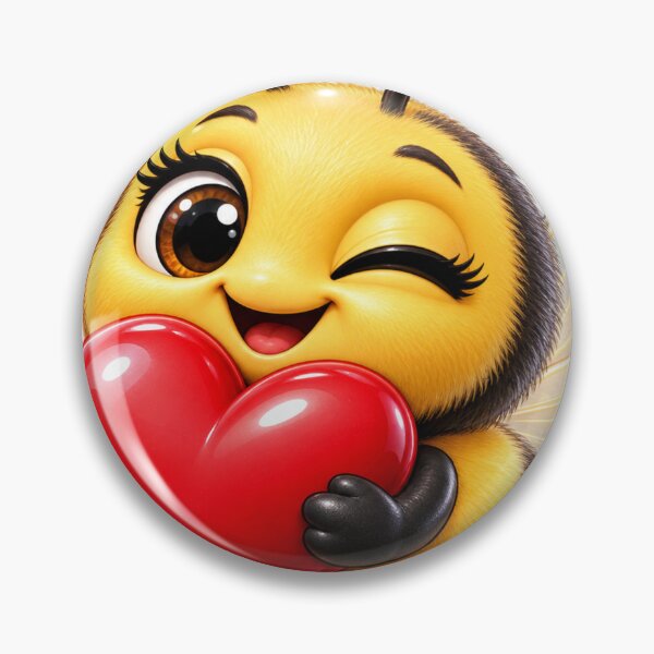 Item preview, Bee Mine, Sweetheart – Cute Winking Bumblebee with Heart designed and sold by JanRizz.