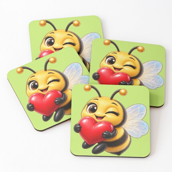 Item preview, Bee Mine, Sweetheart – Cute Winking Bumblebee with Heart designed and sold by JanRizz.