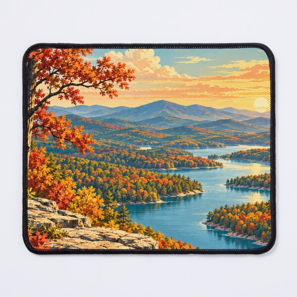 Item preview, Oak Mountain State Park Alabama – Vintage Autumn Landscape Travel Poster designed and sold by Eclipse 3699.