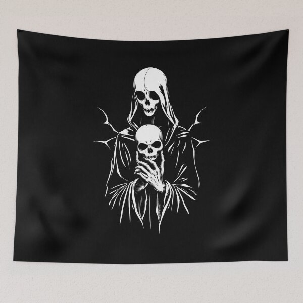 Item preview, Gothic Grim Reaper Ink Skull Art designed and sold by ERODED SELF.