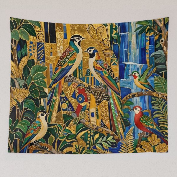 Item preview, Abstract Exotic Birds Art  designed and sold by TheDarkWardrobe.
