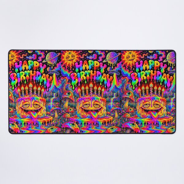 Item preview, Psychedelic Happy Birthday Cake Cosmos designed and sold by SHHCreations.