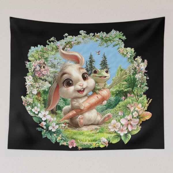 Item preview, Bunny and Frog Friends designed and sold by Karen Wood.