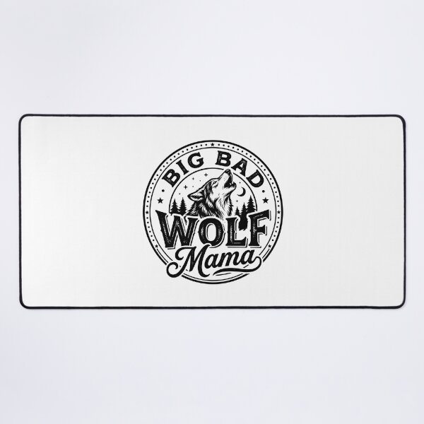 Item preview, Vintage Distressed Big Bad Wolf Mama Silhouette Emblem designed and sold by Designart68.