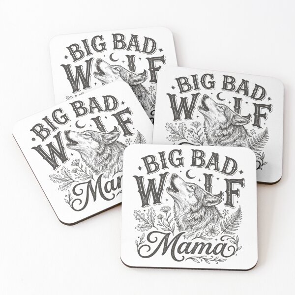 Item preview, Vintage Distressed Big Bad Wolf Mama Silhouette Emblem    designed and sold by Designart68.