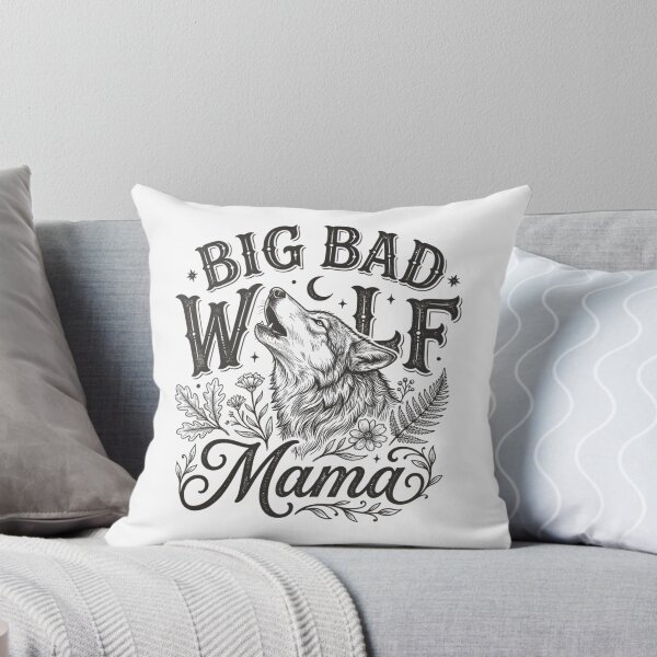 Item preview, Vintage Distressed Big Bad Wolf Mama Silhouette Emblem    designed and sold by Designart68.