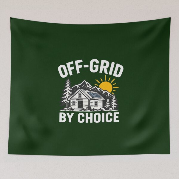 Item preview, Off-Grid by Choice — Solar Cabin Mountain Retreat designed and sold by UrsaOasis.